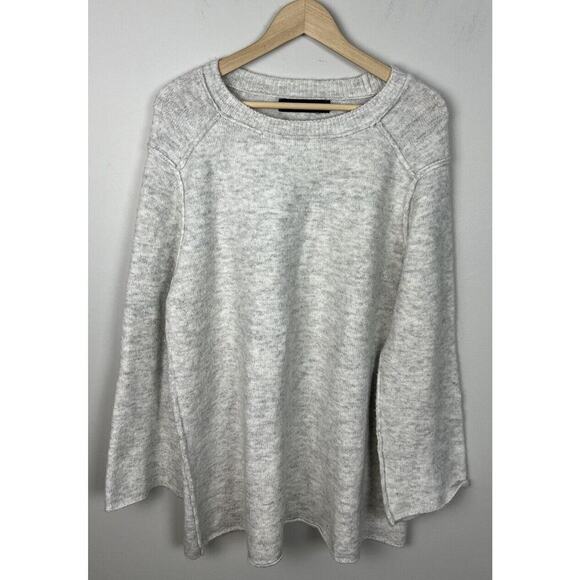 Zara Knit Oversized Gray Sweater Stretch Crewneck Size Small Women’s - Picture 1 of 6